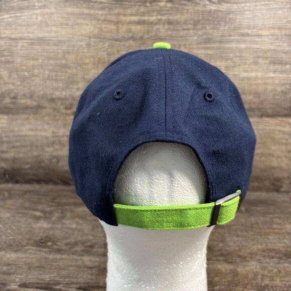 Seattle Seahawks Hat Cap Strap Back Navy Green NFL Football Mens NFC 47 Brand - Picture 3 of 7